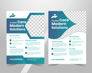 "Modern Medical Clinic Flyer Template | Professional Healthcare and Hospital Promotion Design for Medical Services, Doctors, Clinics, and Health Campaigns – Ideal for Marketing and Patient Engagement.