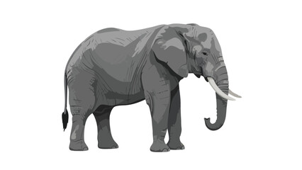 Obraz premium Majestic African Elephant Standing Proudly. featuring elephant, african, animal and more, creating a perfect scene. This scene includes elements like wildlife, mammal, pachyderm.