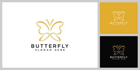 Naklejka premium butterfly animal logo design vector