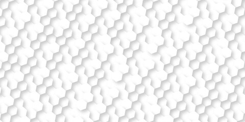 Naklejka premium Abstract white hexagon concept background. Seamless bright white abstract honeycomb. Technology for design element vector abstract background. 