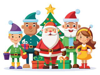 Happy Holiday Characters with Human Features