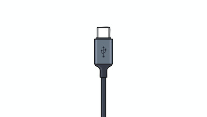 USB TypeC Connector with USB Symbol. featuring USB, Type-C, connector and more, creating a perfect scene. This scene includes elements like cable, technology, electronic.