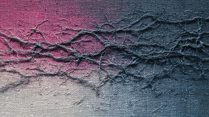 Abstract roots on textured canvas