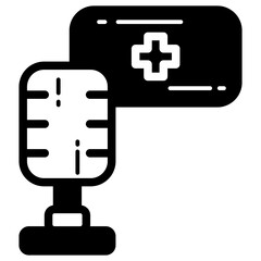 health podcast solid black