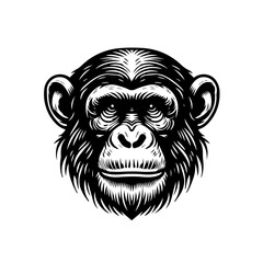 Obraz premium A detailed illustration of a chimpanzees face