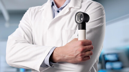 Young Male Dermatologist Investigates Skin Allergies And Pigmentation