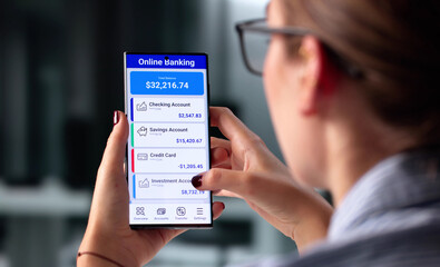 Woman Using Mobile App