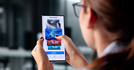 Woman Using Digital Payment Wallet