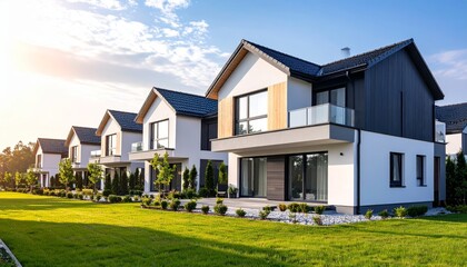 Detail of New luxury house and home complex