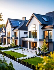 Detail of New luxury house and home complex