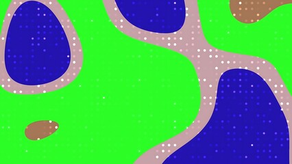 Naklejka premium Desertcore Abstracts Liquid Blink Dot Abstract background featuring organic shapes in green, blue, and brown with a speckled pattern design