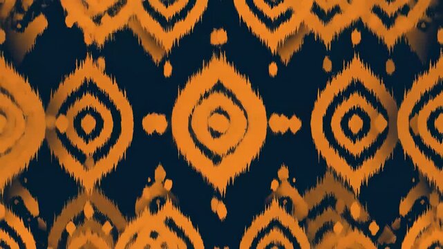 Intricate,  orange-toned,  abstract,  pattern on dark background