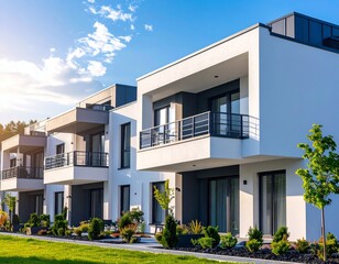 Obraz premium Detail of New luxury house and home complex