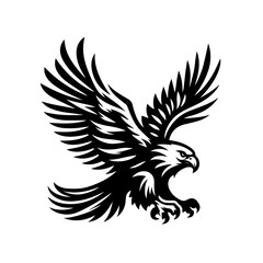 Fototapeta premium A majestic eagle in flight, with wings spread wide