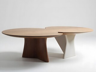 Interlocking Modern Round Coffee Tables