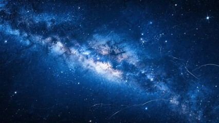 Fototapeta premium Stellar View of the Milky Way Galaxy with Bright Stars and Cosmic Dust