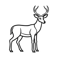 Obraz premium deer silhouette vector