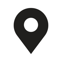Location or map pin icon symbol. vector illustration