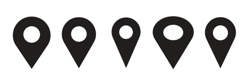 Location or map pin icon symbol. vector illustration