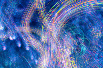 Colorful abstract light painting movement.
