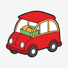 A Modern Vehicle Vector with Flat Design