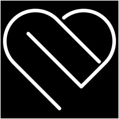 heart glyph icon. love glyph icon