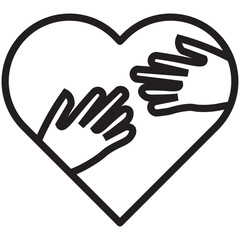 Fototapeta premium heart line icon. love icon. romance icon