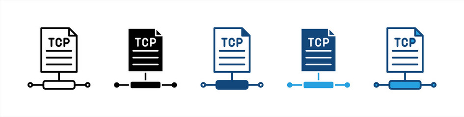 Tcp icon set multiple style collection