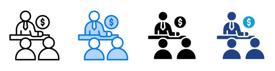 Advisory icon set multiple style collection