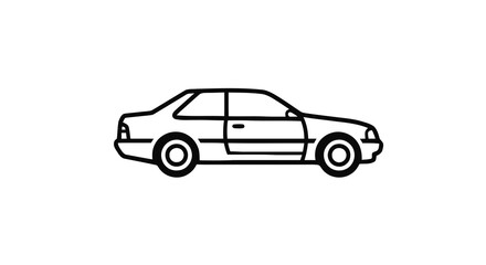 Fototapeta premium Car vector illustration isolated on white background showing a classic luxury sports automobile side view