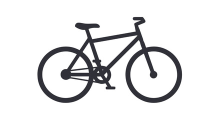 Fototapeta premium Vintage bicycle isolated on white background simple vector illustration