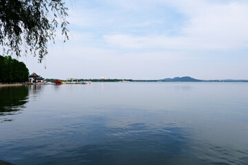 lake landscape of East Lake in Wuhan,Hubei,China