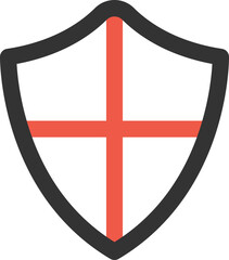 Abstract geometric landscape with a rising sun. Simple, modern graphic element with a warm color gradient.