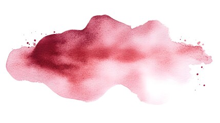 Obraz premium Abstract watercolor stain in deep red-pink hues.