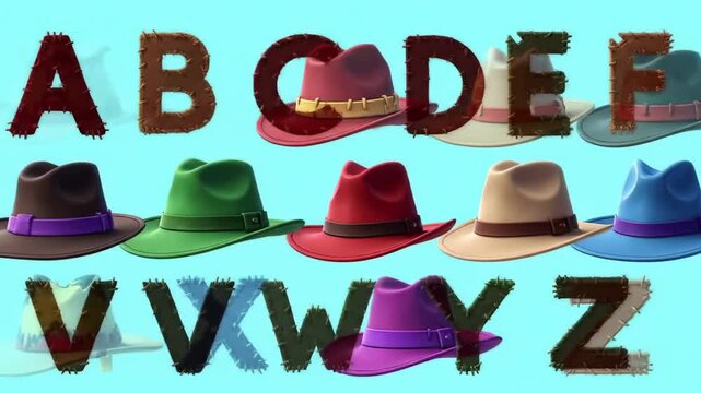 Alphabet of hats