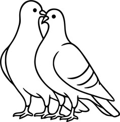 vector illustration of a dove, isolated on white