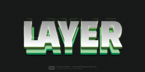 Layer 3D Cartoon Editable Text Effect | Premium Font Template