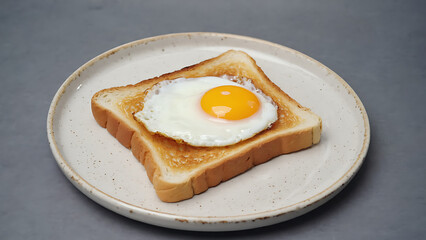 Fried Egg on Toasted Bread