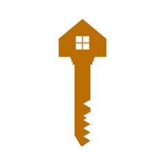 Minimalist Golden Antique Key Illustration