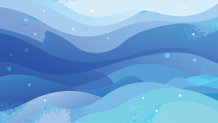 Gentle watercolor backdrop showcasing a blend of blue and white tones in a fluid style..eps