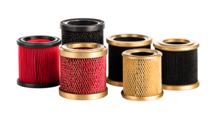 Oil and gas filters on a Transparent background PNG