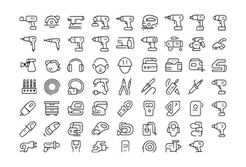 Hand-drawn Tools and Construction Icons