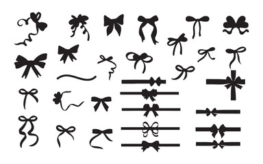 Decorative Bow and Ribbon Icon Collection