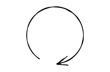 右回転する矢印　下（更新・循環・リサイクル）