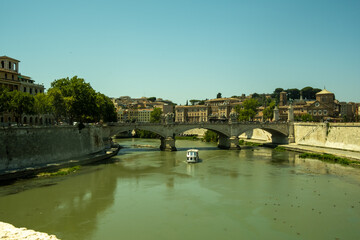Fototapeta premium Roman riverboat in Summertime