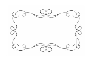 Ornate decorative flourish border frame