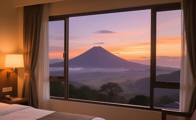 beautiful mountain view from bedroom