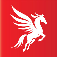 Horse Pegasus Logo Design Template