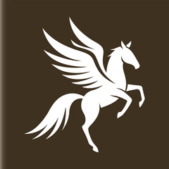 Horse Pegasus Logo Design Template