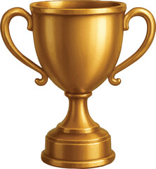 Golden Trophy 3D Vector Render